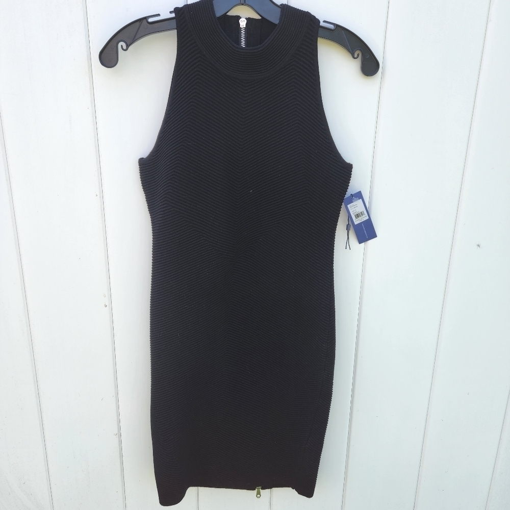 Rebecca Minkoff Ribbed High Neck Tank Dress Size Small - Picture 5 of 10